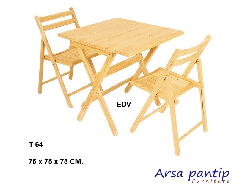 โต๊ะไม้ยางพารา สี่เหลี่ยม 750